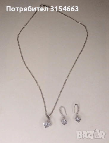 Комплект колие и обици , снимка 8 - Бижутерийни комплекти - 54209228