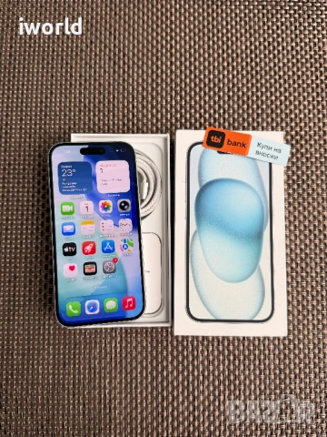 256GB❗️100% battery 🔋 IPhone 15 Blue ❗️Лизинг от 19€/м ❗️КАТО НОВ❗️, снимка 8 - Apple iPhone - 54740124