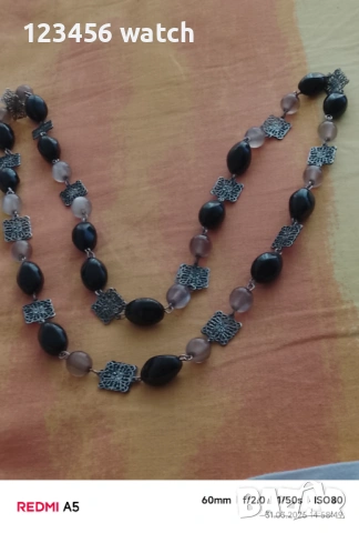 Старо красиво колие от естествен камък, снимка 2 - Антикварни и старинни предмети - 54040566