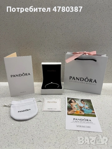 Сребърна гривна Pandora Crown, снимка 2 - Гривни - 54007398