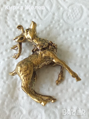 Бронзова фигурка на елен 44642, снимка 4 - Колекции - 54171140