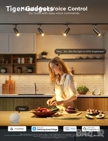 Комплект 4 броя смарт LED крушки Govee H600D GU10 RGBWW, снимка 6 - Лед осветление - 54659898