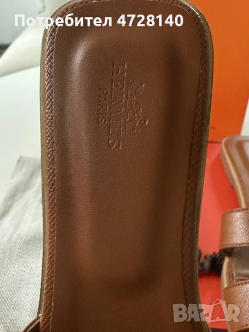 Дамски чехли Hermes размер 40, снимка 3 - Чехли - 54479413