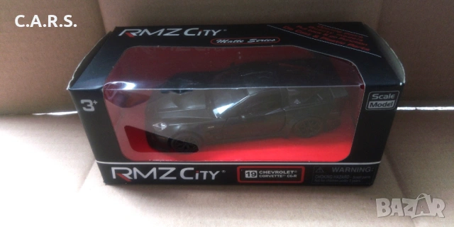 НОВА Chevy Corvette C6-R, Matte Black - RMZ City, снимка 2 - Колекции - 54379220