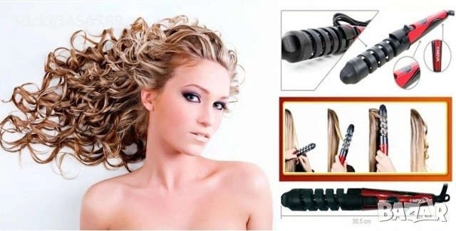 Маша за коса Керамична NOVA NHC-2007A , снимка 3 - Маши за коса - 53977282