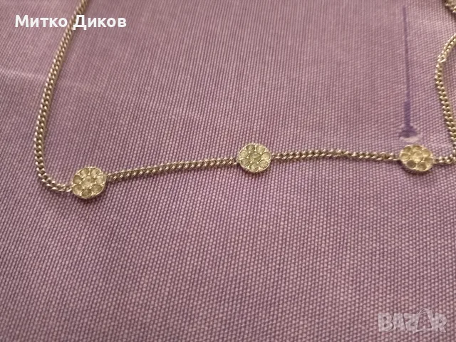 Fossil ново марково колие стомана Станлес  Стийл с камъни , снимка 2 - Колиета, медальони, синджири - 55692332