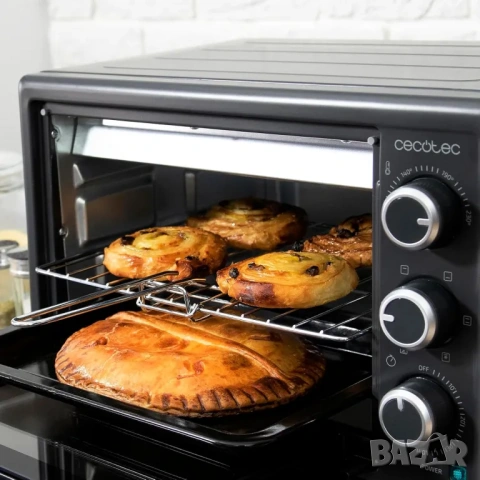 Фурна за пица Cecotec Bake&Toast 2600 Black 4Pizza 26L 1500W, снимка 3 - Печки, фурни - 54983062