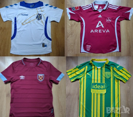 West Ham United, West Bromwich Albion, Tenerife FC, FCN Nurnberg - детски футболни тениски