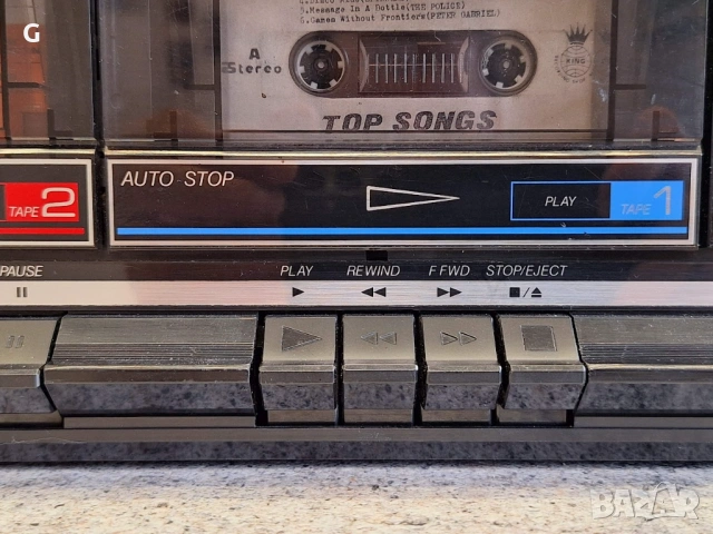 Стерео радиокасетофон Sharp WF-340E (BK). Всичко работи, като нов., снимка 7 - Радиокасетофони, транзистори - 54639220