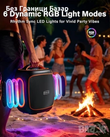 Нова Преносима Bluetooth Колона 120W Subwoofer TWS RGB 30 часа Батерия Високоговорил, снимка 9 - Тонколони - 54478513
