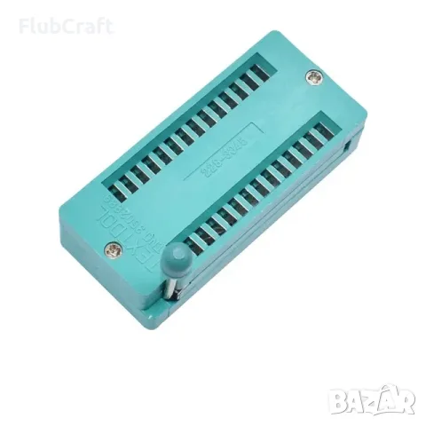 Цокъл за програматор ZIF, 28Pin Wide, растер 2.54mm