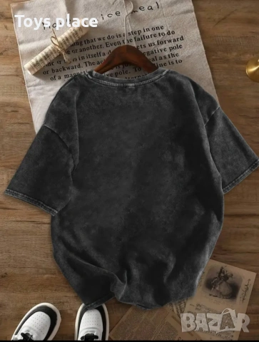 S/M графитена тениска Pause, снимка 3 - Тениски - 54009121