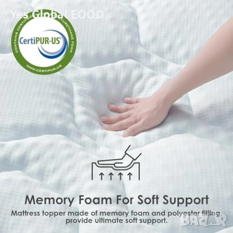 EHEYCIGA гел топ матрак 180x200см Memory Foam, снимка 3 - Матраци - 54923546