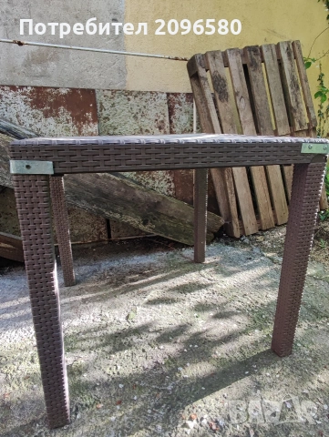 Градинска маса от Ратан, снимка 3 - Градински мебели, декорация  - 54620046