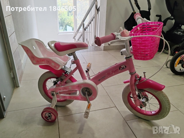 BYOX Велосипед 12" PUPPY PINK, снимка 2 - Детски велосипеди, триколки и коли - 54338582
