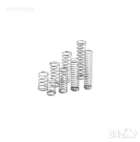 ANIMABG Комплект натискови пружини от неръждаема стомана, 15 размера малки пружини, снимка 5 - Други инструменти - 54613477