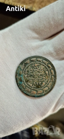 Голяма сребърна османска монета, снимка 2 - Нумизматика и бонистика - 54198982