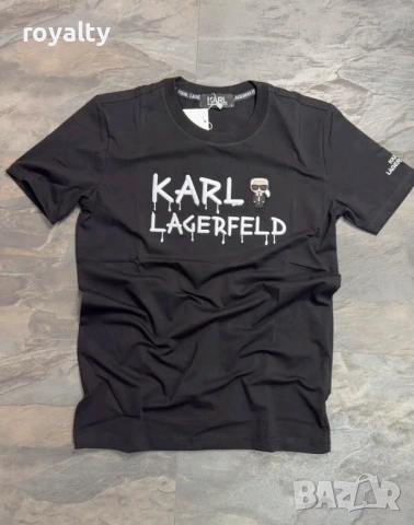 Karl Lagerfeld Нова Черна Мъжка Тениска 