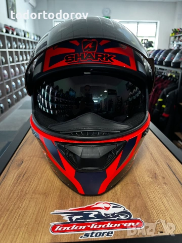 Мото каска SHARK D-SKWAL J.ZARCO Moto GP ,L,тъмен визьор и вградени очила 224.92 лв. / 115 €, снимка 5 - Аксесоари и консумативи - 54961063