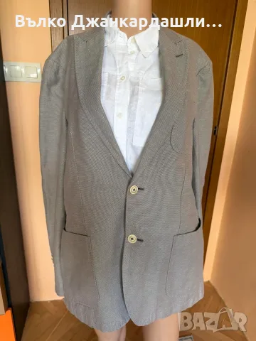 Мъжко сако Massimo Dutti, размер 50, лен и памук