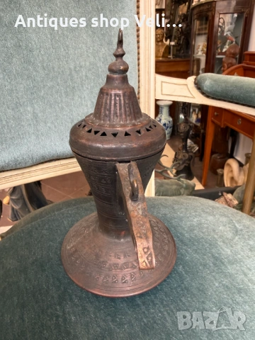 Стар арабски/османски меден съд 19в. №8046, снимка 3 - Антикварни и старинни предмети - 54024722