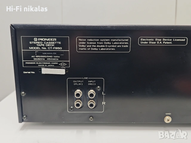 стерео касетъчен дек Hi-Fi PIONEER CT-F850 , снимка 11 - Декове - 54553729