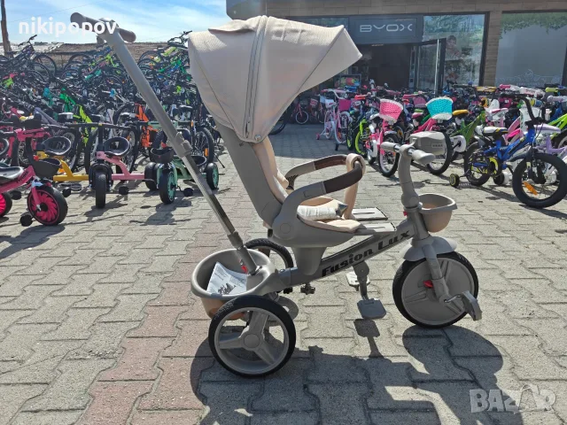 BYOX Детска триколка Fusion LUX бежов, снимка 12 - Детски велосипеди, триколки и коли - 55440227