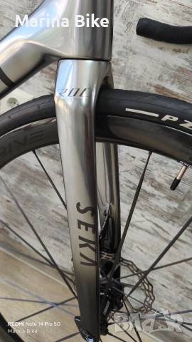 Карбонов шосеен велосипед Seka Spear RDC Dura-Ace Di2 Powermeter Elitewheels | M, снимка 11 - Велосипеди - 55237098