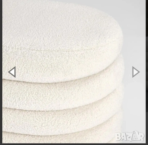 Тапицирана пейка , табуретка с ракла , букле, снимка 9 - Дивани и мека мебел - 54003167