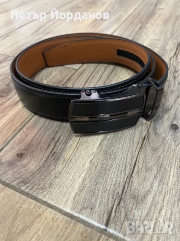 Мъжки кожени колани с автоматична катарама – комплект 2 броя, снимка 8 - Колани - 54080402