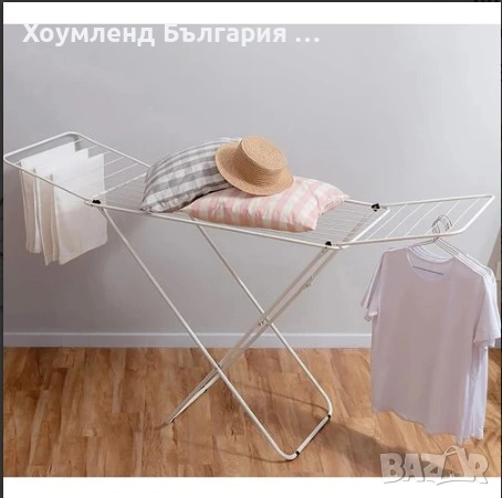Стоящ сушилник за дрехи тип сгъваем простор, снимка 4 - Сушилни - 54452326