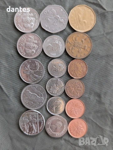 Монети 17 бр. Гибралтар Gibraltar coins 8бр., Канада CAD Canadian dollar CA$ 9 бр., снимка 2 - Нумизматика и бонистика - 54187512