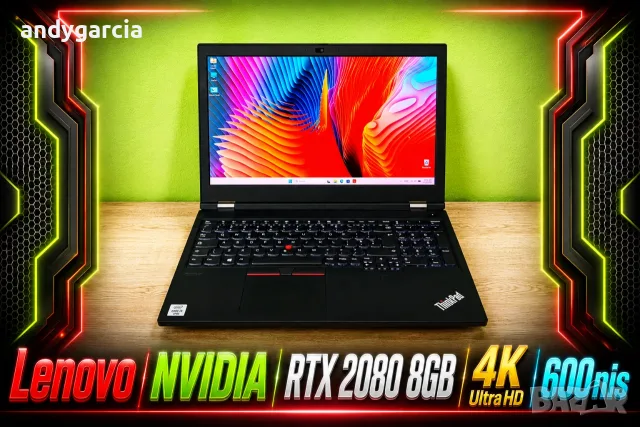 NVidia RTX 2080 8GB/15.6 4K UltraHD IPS/Core i9 10885H/16GB RAM/512GB SSD/Lenovo ThinkPad T15g Gen 1
