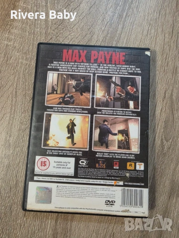 Max Payne PS2 / Playstation 2 / PAL, снимка 2 - Игри за PlayStation - 54257460
