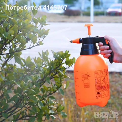 Ръчна градинска пръскачка под налягане, 2L – Ергономична помпа с регулируема дюза и заключващ механи, снимка 3 - Градинска техника - 54357915