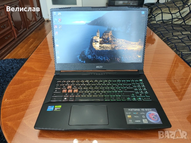 MSI Katana 15/ RTX 4070 (105W)/ 16GB DDR5/ Core i7 12650H/ 1TB/ 54 WHrs + Подаръци