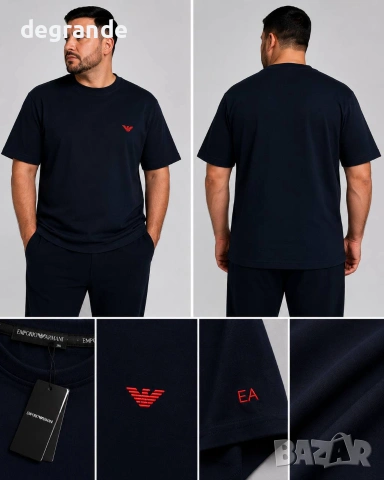 Батал размери 🔥 Мъжка тениска 💫Emporio Armani💫  3хл,4,хл,5хл,6хл