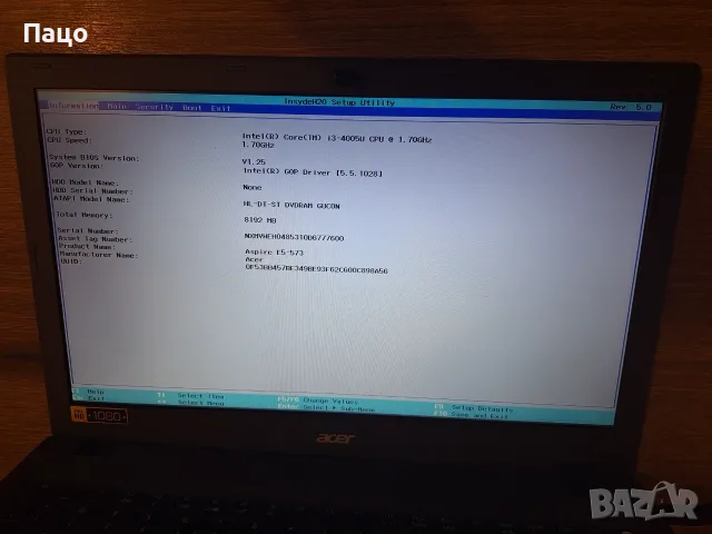 Acer Aspire E5-573/i3-4005U, снимка 18 - Лаптопи за дома - 55416499
