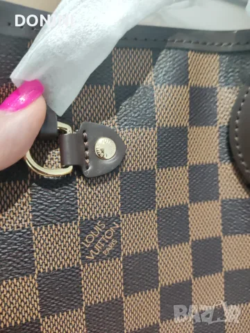 Дамска чанта Louis Vuitton Neverfull, кожа, снимка 4 - Чанти - 55464973