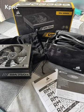Продавам Corsair RM750x Gold Fully Modular ATX 750 Watt , снимка 2 - Захранвания и кутии - 55324012