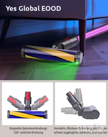 LED четка за прахосмукачка Dyson V7 V8 V10 V11 V15, снимка 5 - Прахосмукачки - 55432817