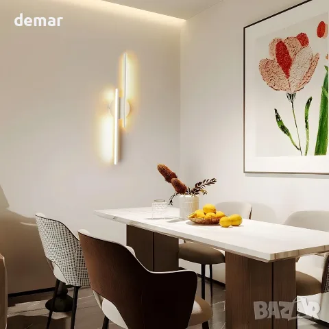 LED модерна стенна лампа 24W 2700LM, 60 см, топла светлина 3000K, снимка 6 - Лампи за стена - 55525893