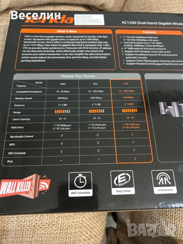Рутер Tenda AC1200 AC8, снимка 4 - Рутери - 54509777