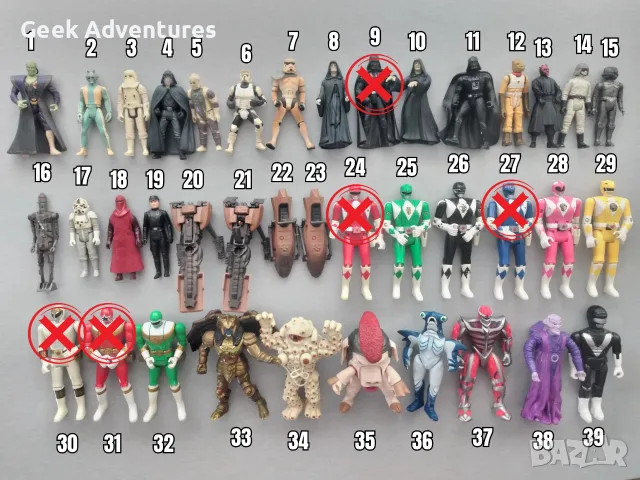 Винтидж и Ретро Колекционерски Екшън Фигурки - Star Wars, Power Rangers, LOTR, Batman, Bandai, X-Men, снимка 2 - Колекции - 55087919