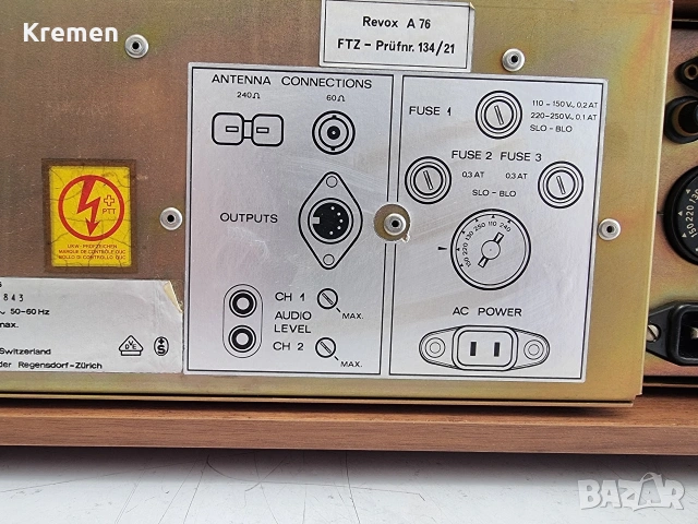 Тунер REVOX A-76, снимка 6 - Ресийвъри, усилватели, смесителни пултове - 54516092