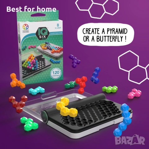 SmartGames – IQ Six Pro – 2D 3D пъзел за деца 8+ , снимка 17 - Други - 54935532