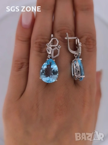 Стилен Комплект с Естествени Топази 💎