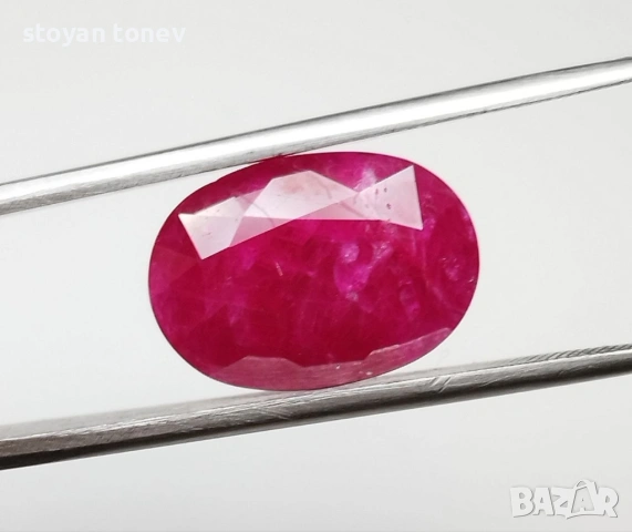 РЯДКО СЪКРОВИЩЕ – 10.54 карата ярък Hot Pinkish Red рубин от Мозамбик!, снимка 11 - Други - 54803383