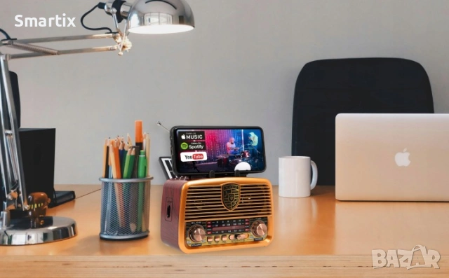 BLOW RA10 Ретро Соларно Радио Bluetooth FM/AM/SW Powerbank, снимка 5 - Радиокасетофони, транзистори - 54745648