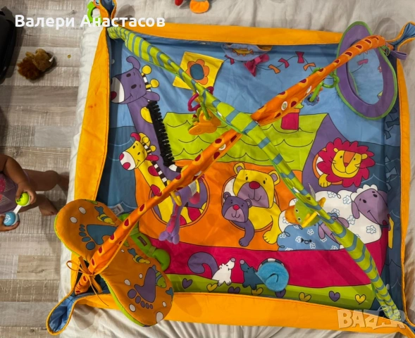 Бебешка активна гимнастика с музика + подарък играчки, карти, дрънкалки и гризалки, снимка 2 - Играчки за стая - 55247430